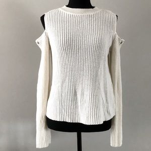 Women’s Guess Los Angeles Off White Cold Shoulder knit size M